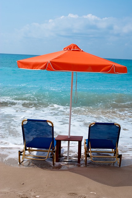 beach chairs in the surf at Topsail Beach
